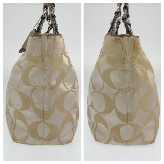 COACH Tote Bag canvas beige Signature