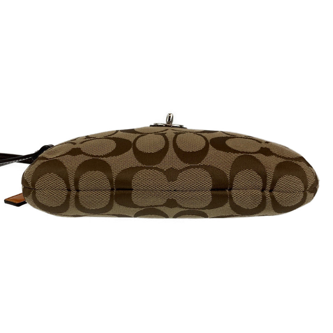 COACH Clutch bag canvas beige Signature