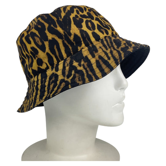 BURBERRY hat polyamide Brown black Bucket hat, hat, bucket hat Leopard Pattern Leopard Pattern mens Used Authentic