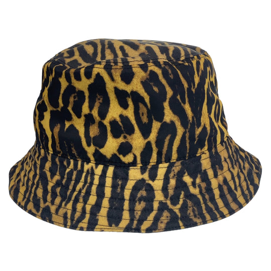 BURBERRY hat polyamide Brown black Bucket hat, hat, bucket hat Leopard Pattern Leopard Pattern mens Used Authentic