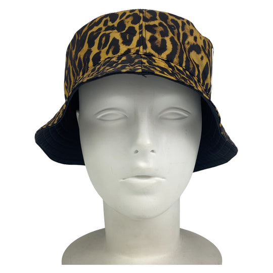 BURBERRY hat polyamide Brown black Bucket hat, hat, bucket hat Leopard Pattern Leopard Pattern mens Used Authentic