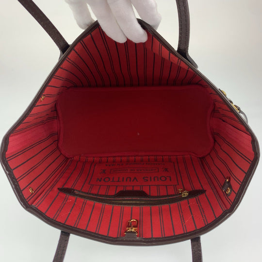 LOUIS VUITTON Tote Bag N41359 PVC Brown Gold Metal Shoulder Bag Tote Bag Damier Never full PM Women Used Authentic