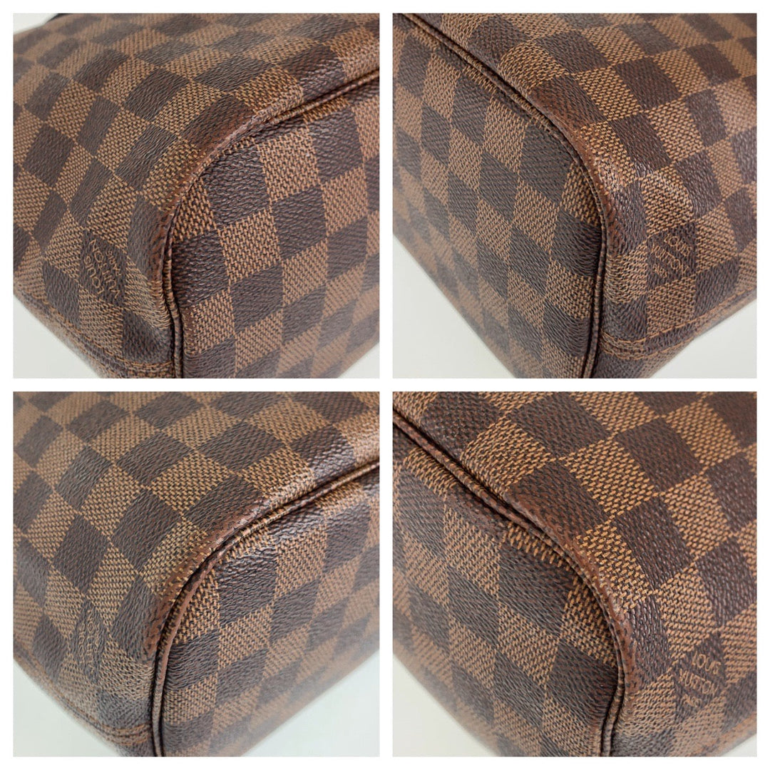 LOUIS VUITTON Tote Bag N41359 PVC Brown Gold Metal Shoulder Bag Tote Bag Damier Never full PM Women Used Authentic