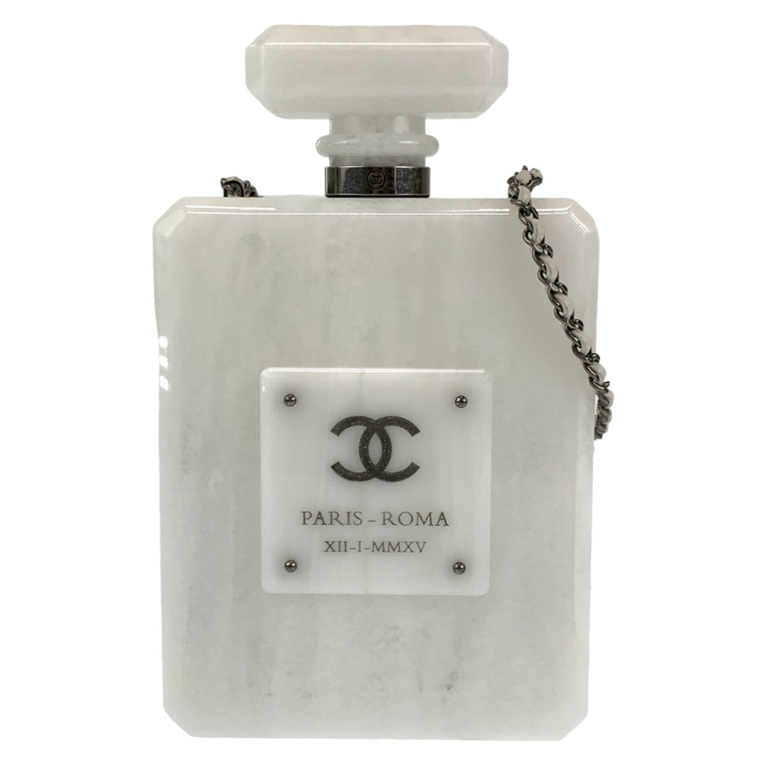 CHANEL Shoulder Bag plastic white Marble pattern 2016Paris-Roma N°5 Parfume Bottle Mini Bag