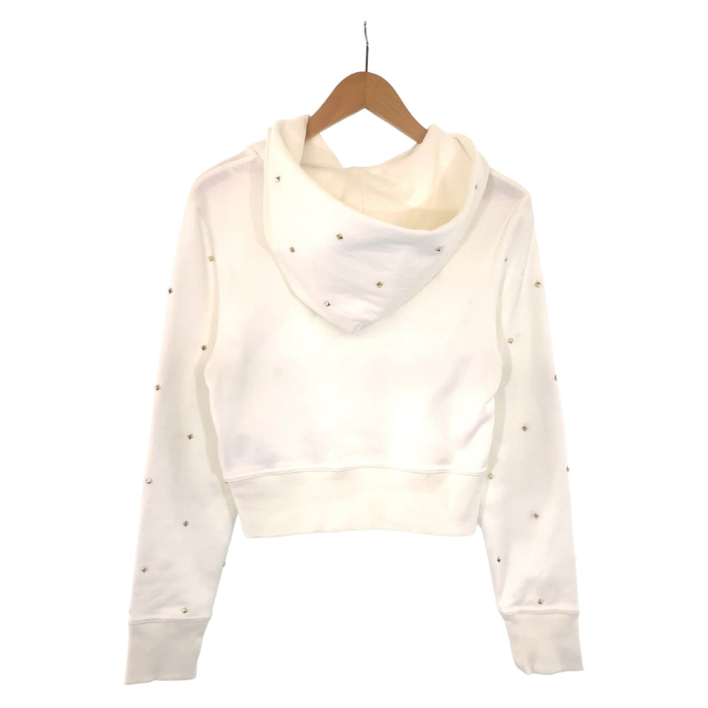 VALENTINO Hoodie 1B3MF18L7D8 cotton white white gold studs Hoodie Rock studs Women S Used Authentic