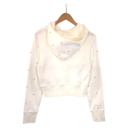 VALENTINO Hoodie 1B3MF18L7D8 cotton white white gold studs Hoodie Rock studs Women S Used Authentic