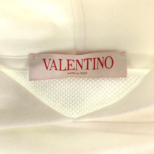 VALENTINO Hoodie 1B3MF18L7D8 cotton white white gold studs Hoodie Rock studs Women S Used Authentic