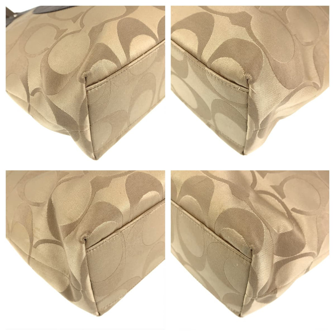 COACH Tote Bag F18335 canvas beige Signature Laura