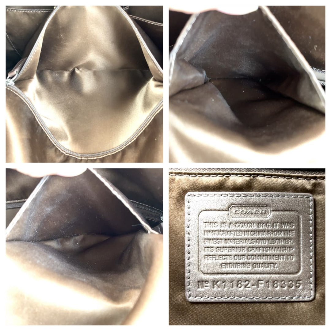 COACH Tote Bag F18335 canvas beige Signature Laura