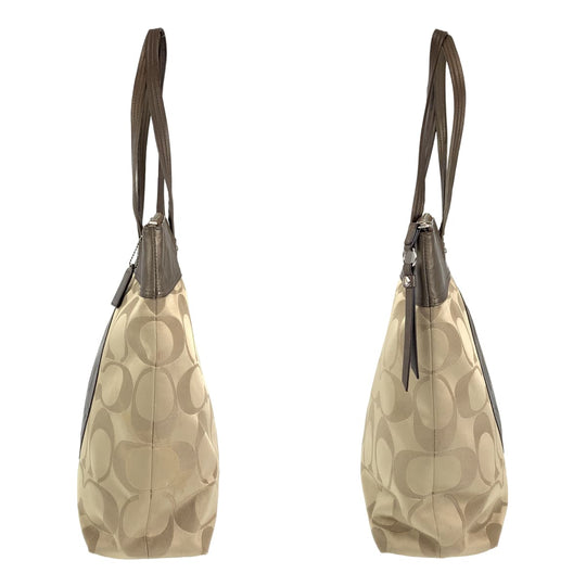 COACH Tote Bag F18335 canvas beige Signature Laura
