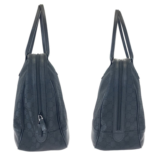 GUCCI Shoulder Bag 293595 Nylon Black black Shoulder Bag Tote Bag Boston Duffel bag Unisex Sherry line GG canvas Women Used Authentic
