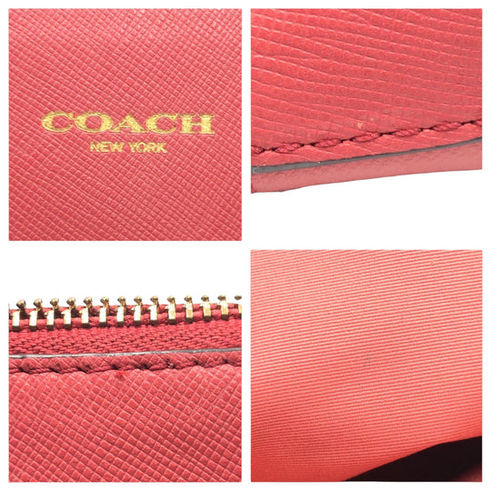 COACH Pouch Calfskin pink