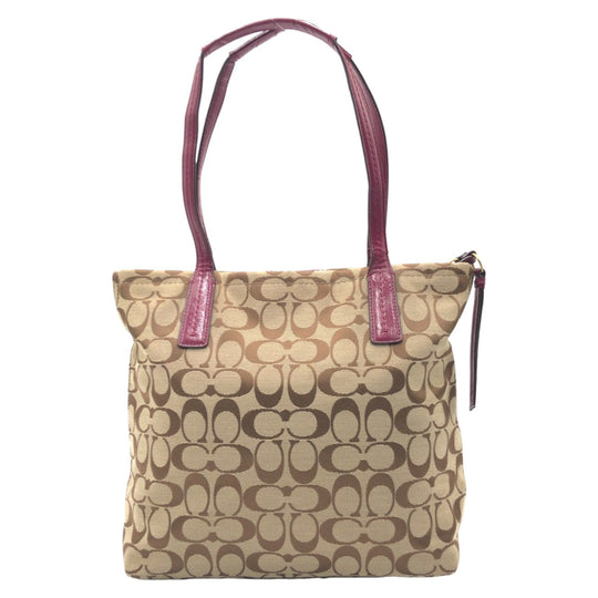 COACH Tote Bag F25706 canvas Brown Signature Embossing