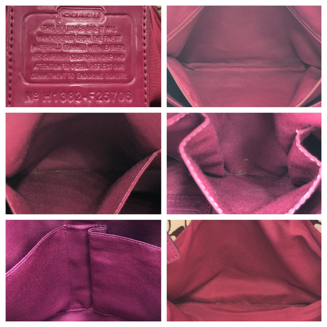 COACH Tote Bag F25706 canvas Brown Signature Embossing