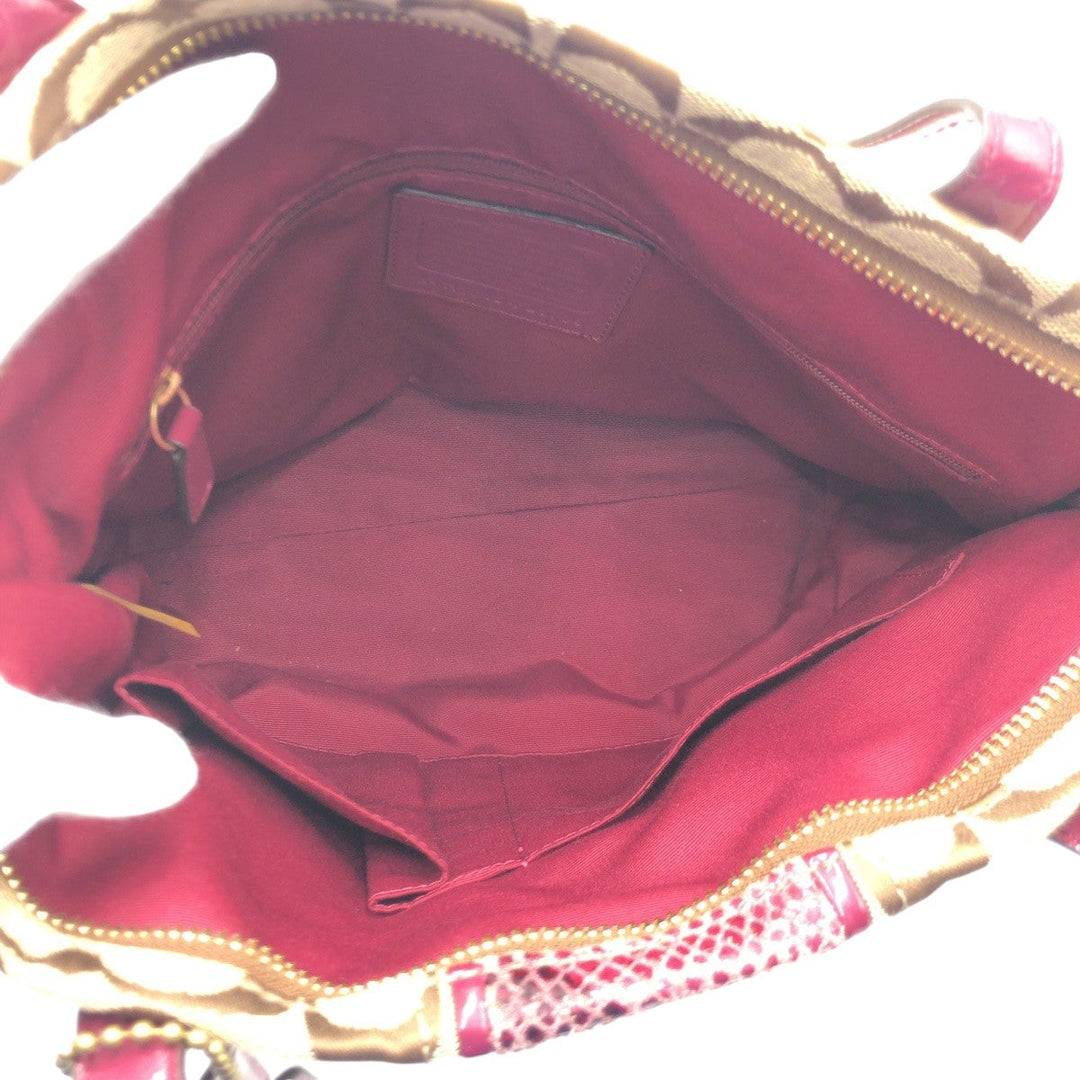 COACH Tote Bag F25706 canvas Brown Signature Embossing