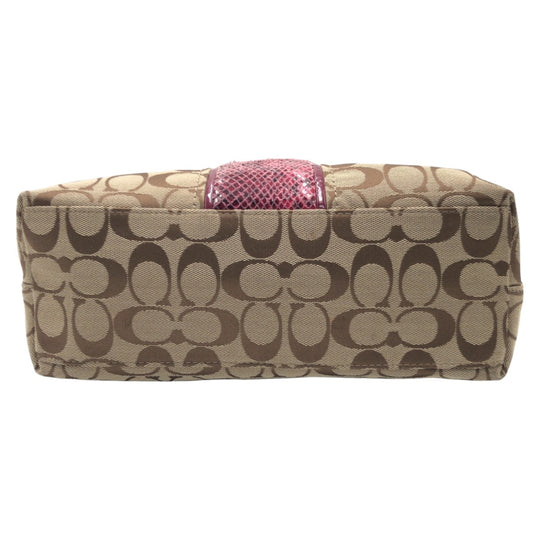 COACH Tote Bag F25706 canvas Brown Signature Embossing