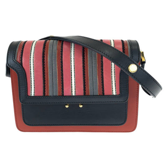 MARNI Shoulder Bag Calfskin multicolor Shoulder Bag Crossbody Bag Trunk Medium Bag Women Used Authentic