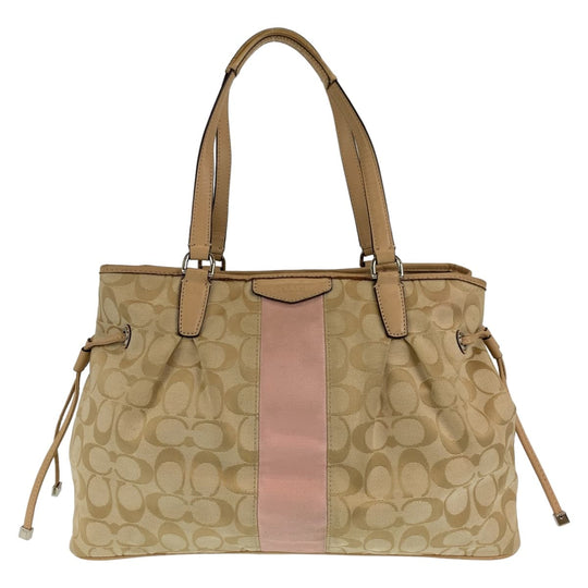 COACH Tote Bag canvas beige Signature
