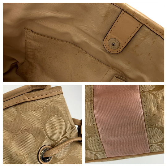 COACH Tote Bag canvas beige Signature