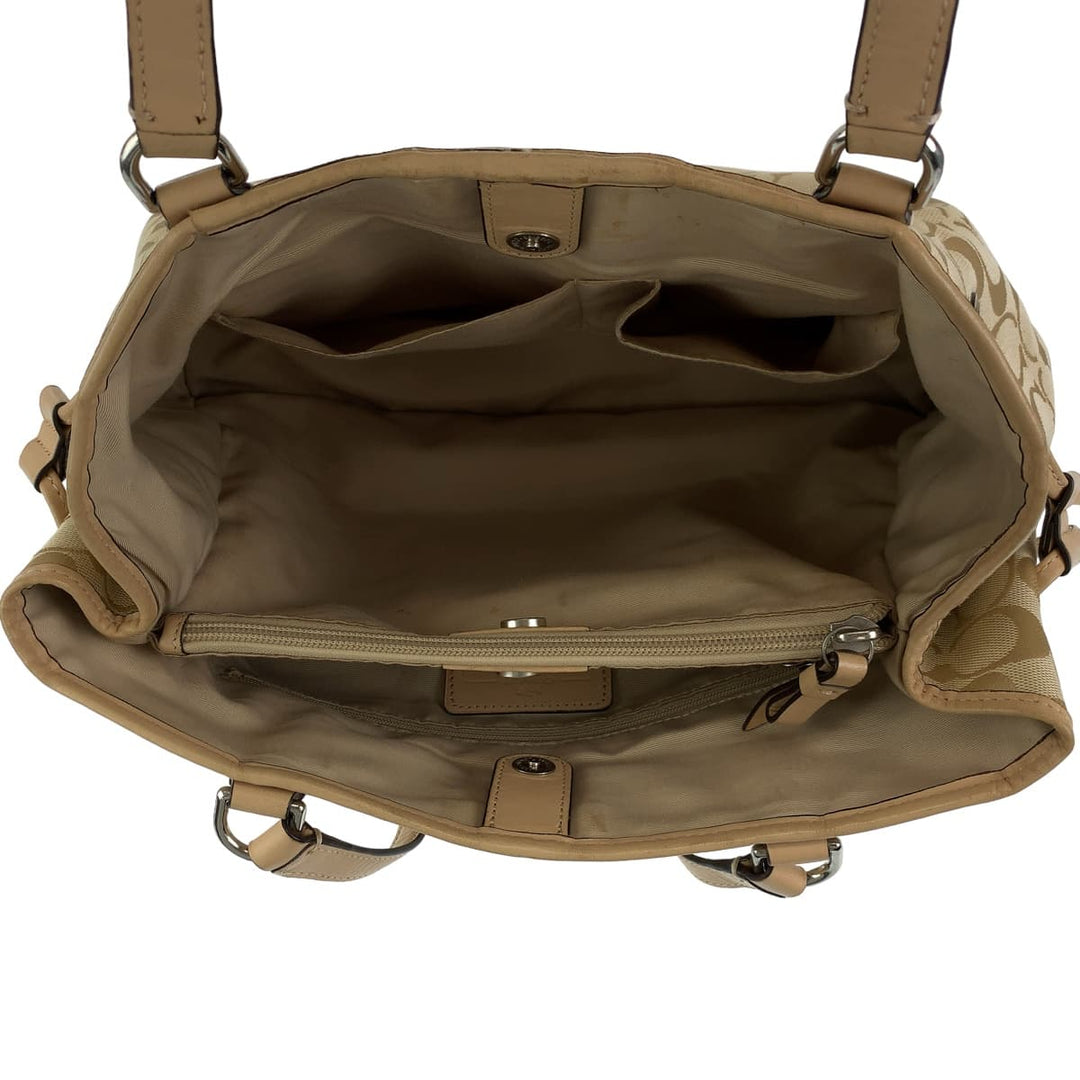 COACH Tote Bag canvas beige Signature