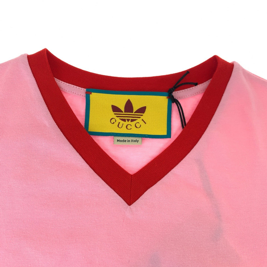 GUCCI Short sleeve T-shirt 693637 cotton pink red red Short sleeve T-shirt adidasxGUCCI 22Stainless Steel Women XXS Used Authentic