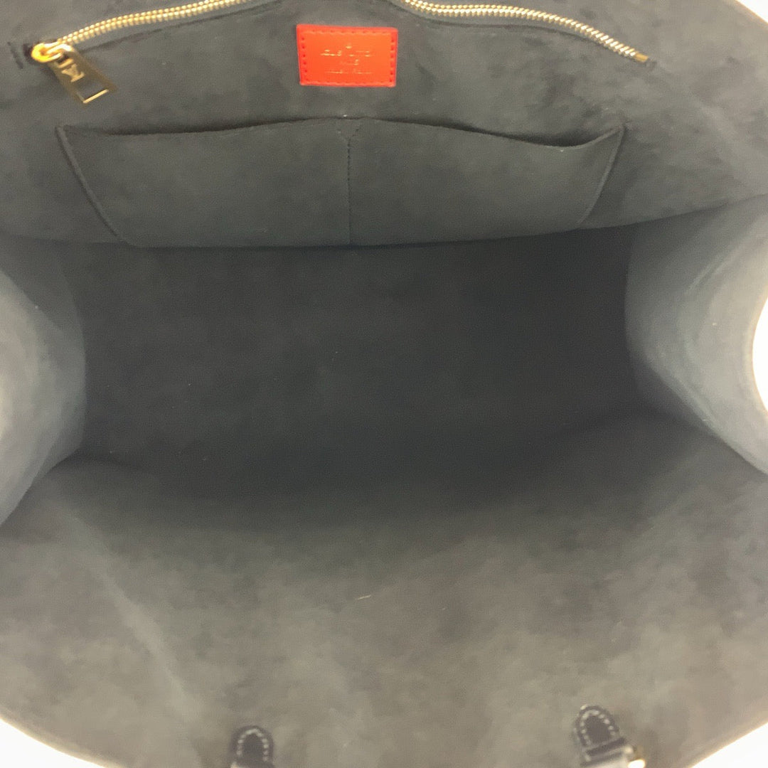 LOUIS VUITTON Tote Bag M45372 Calfskin Beige Black Gold Metal Tote Bag handbag Monogram Unplant Crafty On the Go GM Women Used Authentic