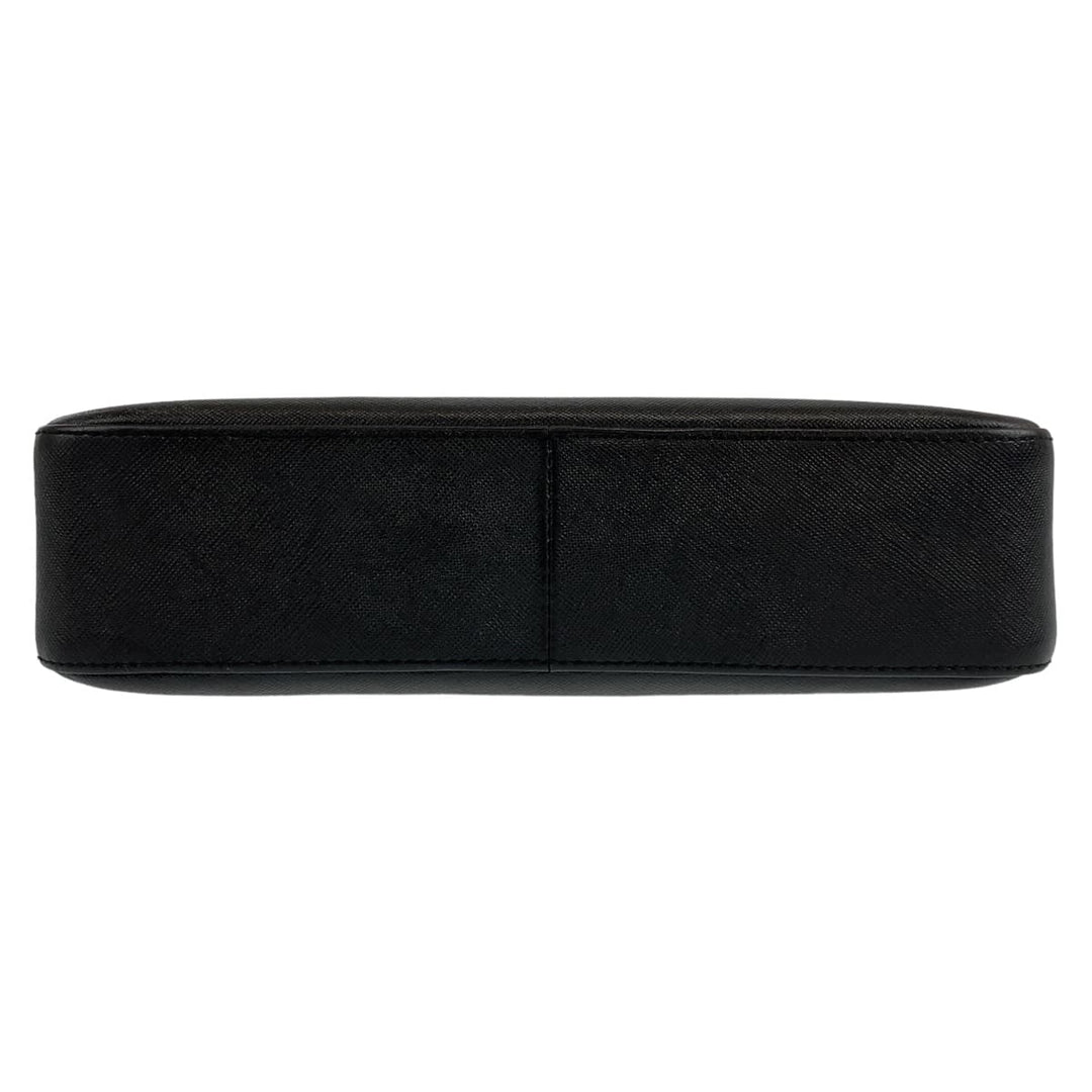 BURBERRY Handbag leather Black Silver Metal Handbags, Accessory Pouches, Shoulder Bags Medium Check Pattern Women Used Authentic