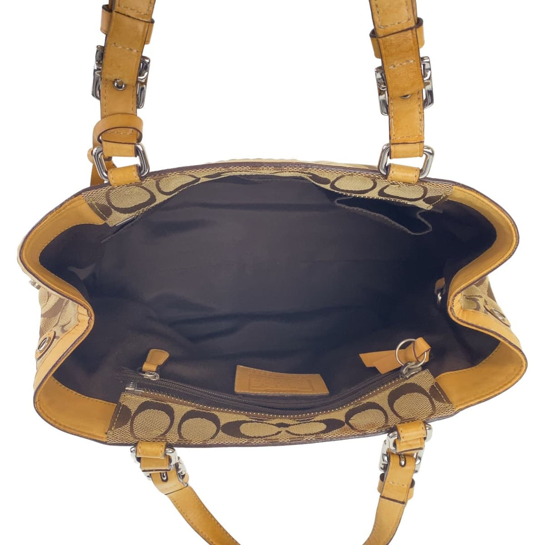 COACH Tote Bag canvas beige Signature