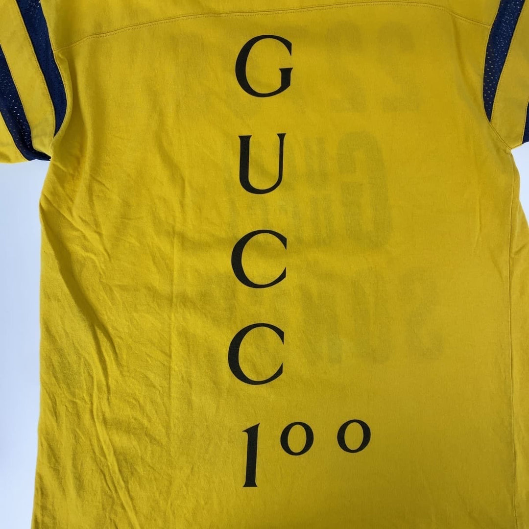 GUCCI Short sleeve T-shirt 655459 XJDXM cotton yellow Short sleeve T-shirt 22705 SOGS mens L Used Authentic