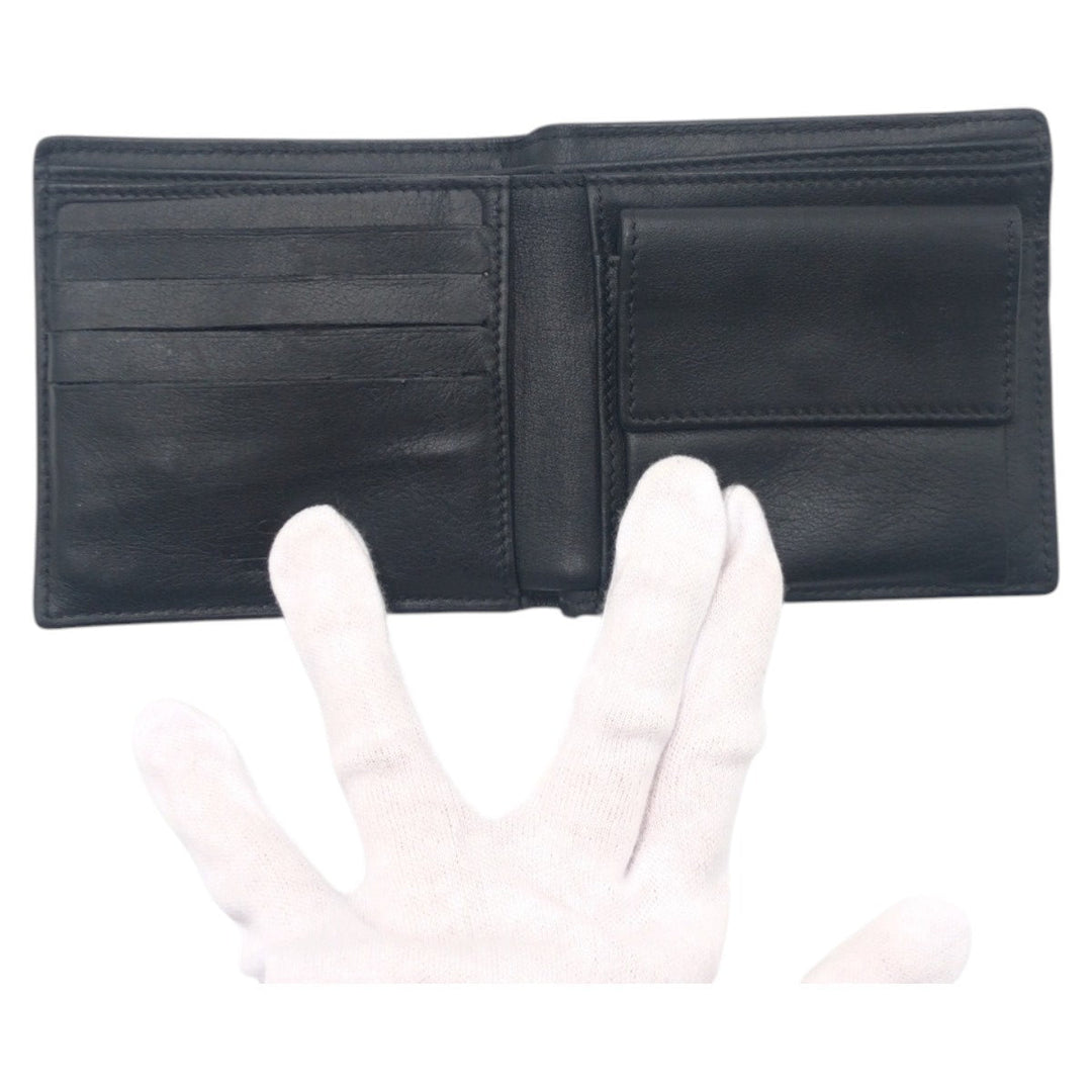 VALENTINO Bifold Wallet PR P 617 ASD 2 Leather, Canvas Black Yellow Folding wallet Compact wallet camouflage mens Used Authentic