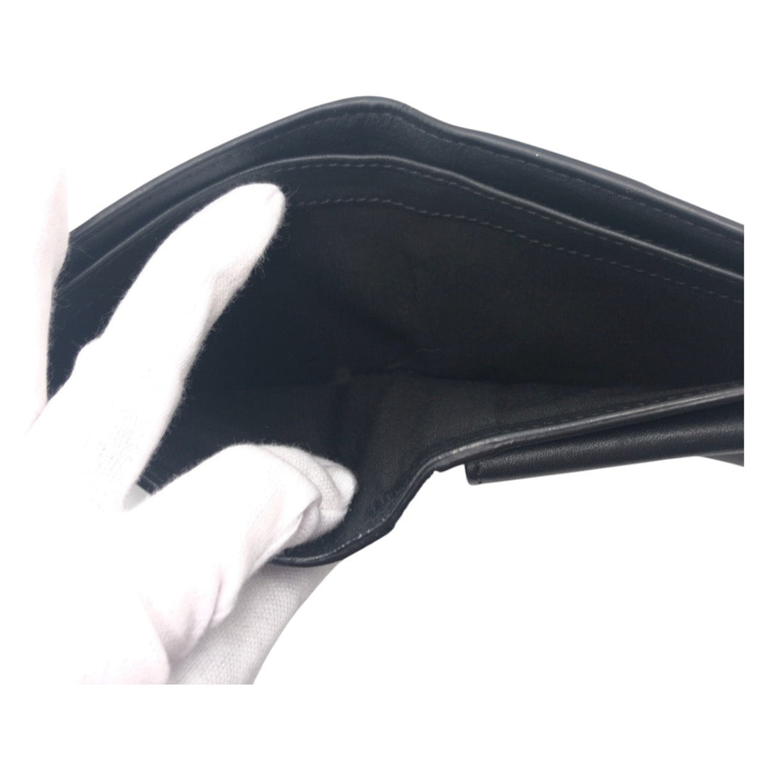 VALENTINO Bifold Wallet PR P 617 ASD 2 Leather, Canvas Black Yellow Folding wallet Compact wallet camouflage mens Used Authentic