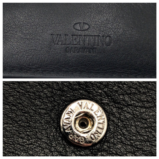 VALENTINO Bifold Wallet PR P 617 ASD 2 Leather, Canvas Black Yellow Folding wallet Compact wallet camouflage mens Used Authentic