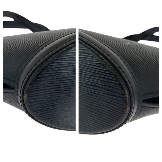 LOUIS VUITTON Tote Bag M52272 Epi Leather Noir Black Gold Metal Tote Bag handbag Epi Sun jack Women Used Authentic