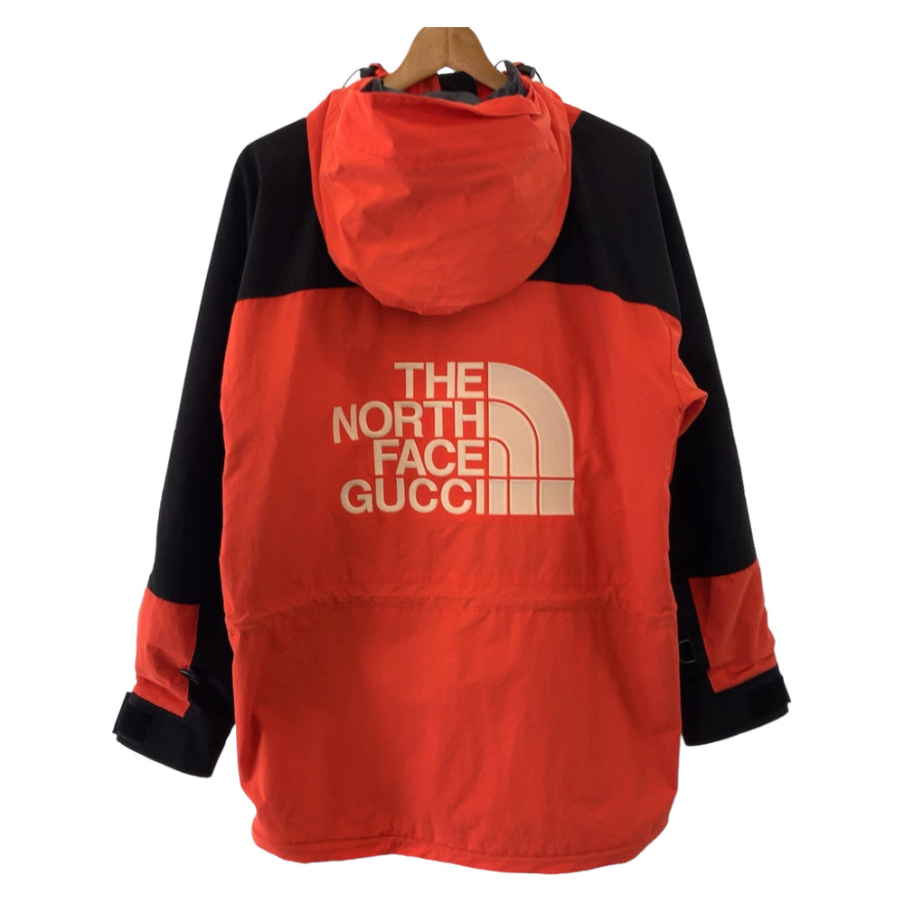 GUCCI Mountain Hoodie 663729 ZAHTZ Nylon Red Black Black Mountain Hoodie Windbreaker Nylon Jacket 1994 RETRO The north face collaboration mens S Used Authentic