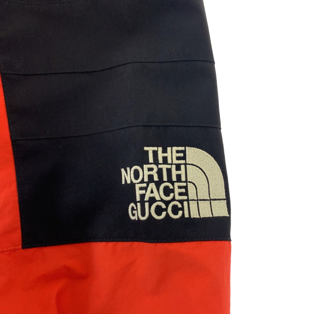 GUCCI Mountain Hoodie 663729 ZAHTZ Nylon Red Black Black Mountain Hoodie Windbreaker Nylon Jacket 1994 RETRO The north face collaboration mens S Used Authentic