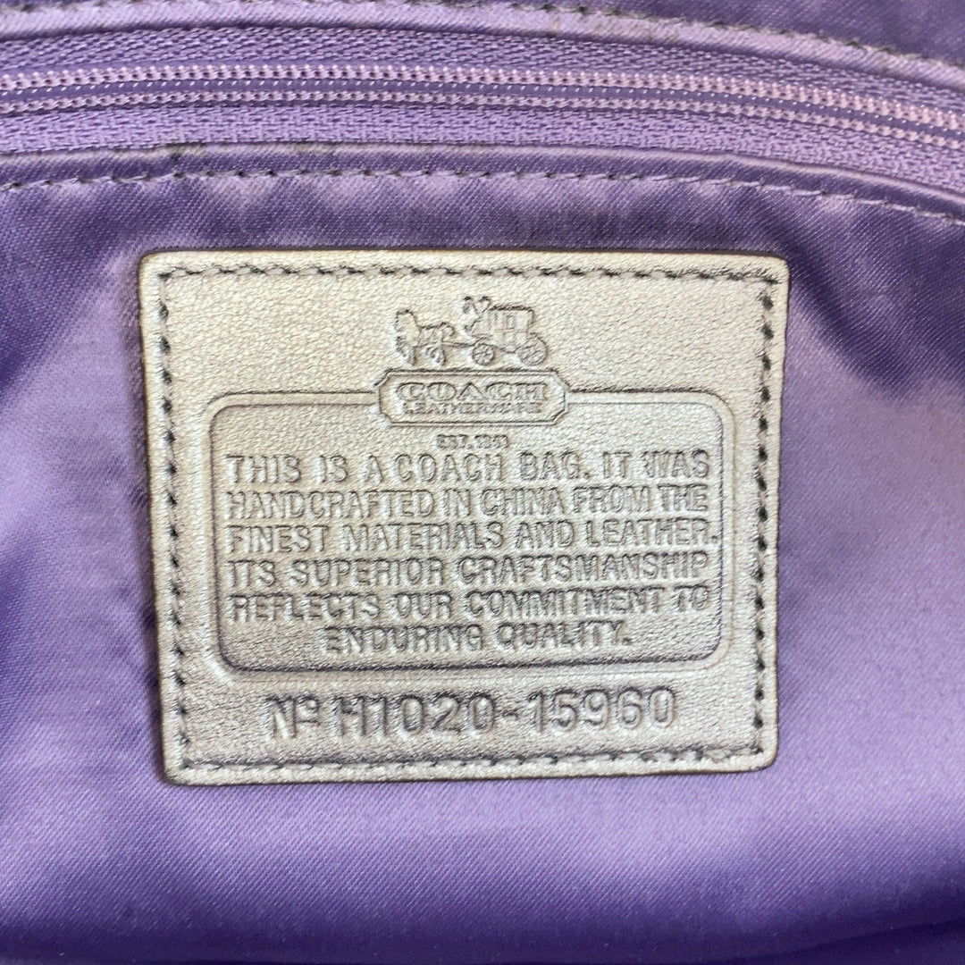 COACH Tote Bag leather Silver Madison