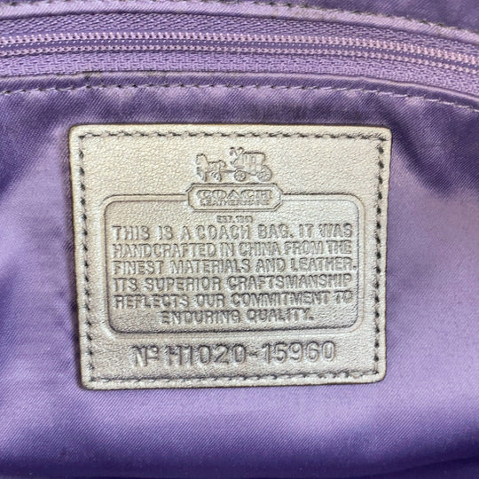 COACH Tote Bag leather Silver Madison