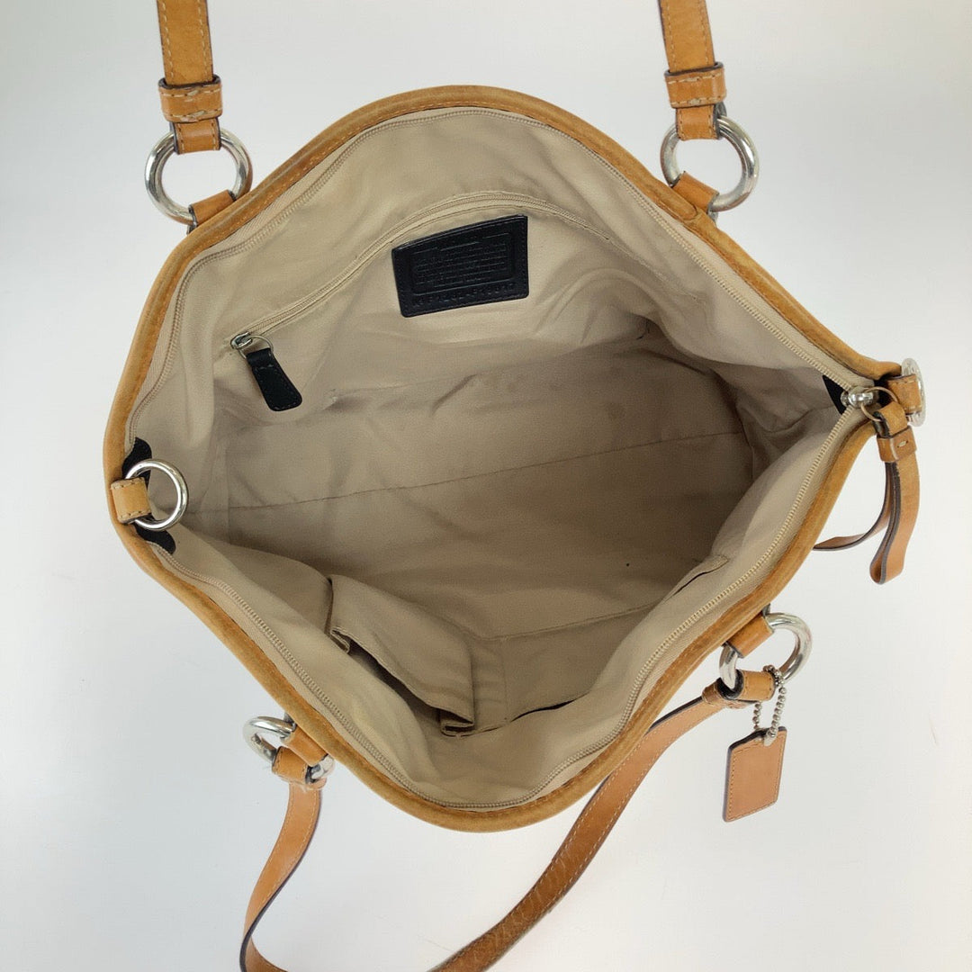 COACH Tote Bag canvas Brown Signature