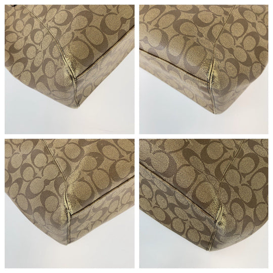 COACH Tote Bag canvas Brown Signature