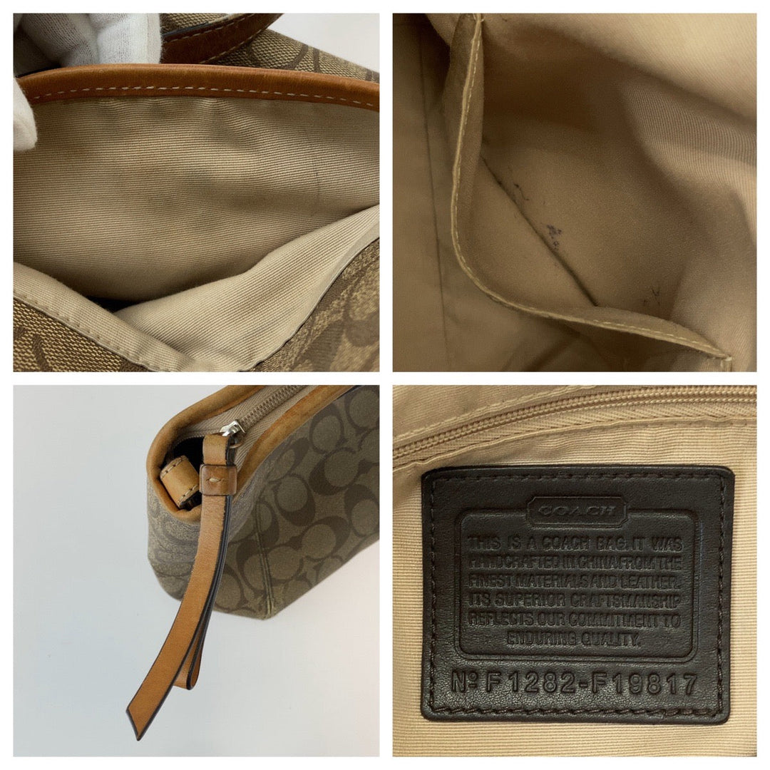 COACH Tote Bag canvas Brown Signature