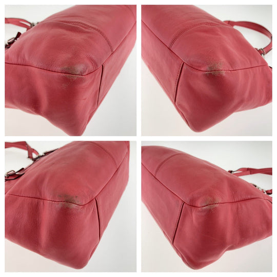 COACH Tote Bag leather pink