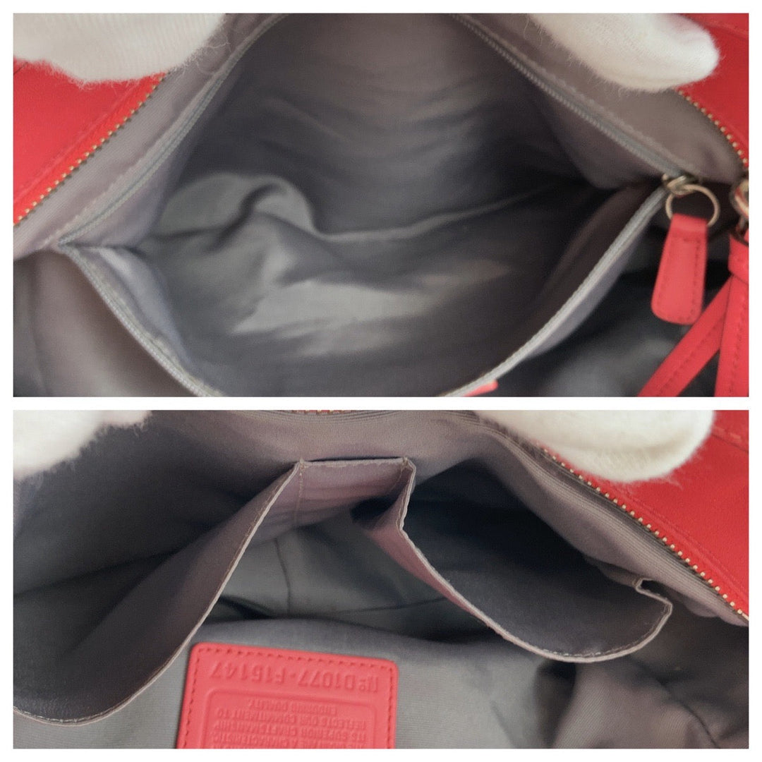 COACH Tote Bag leather pink