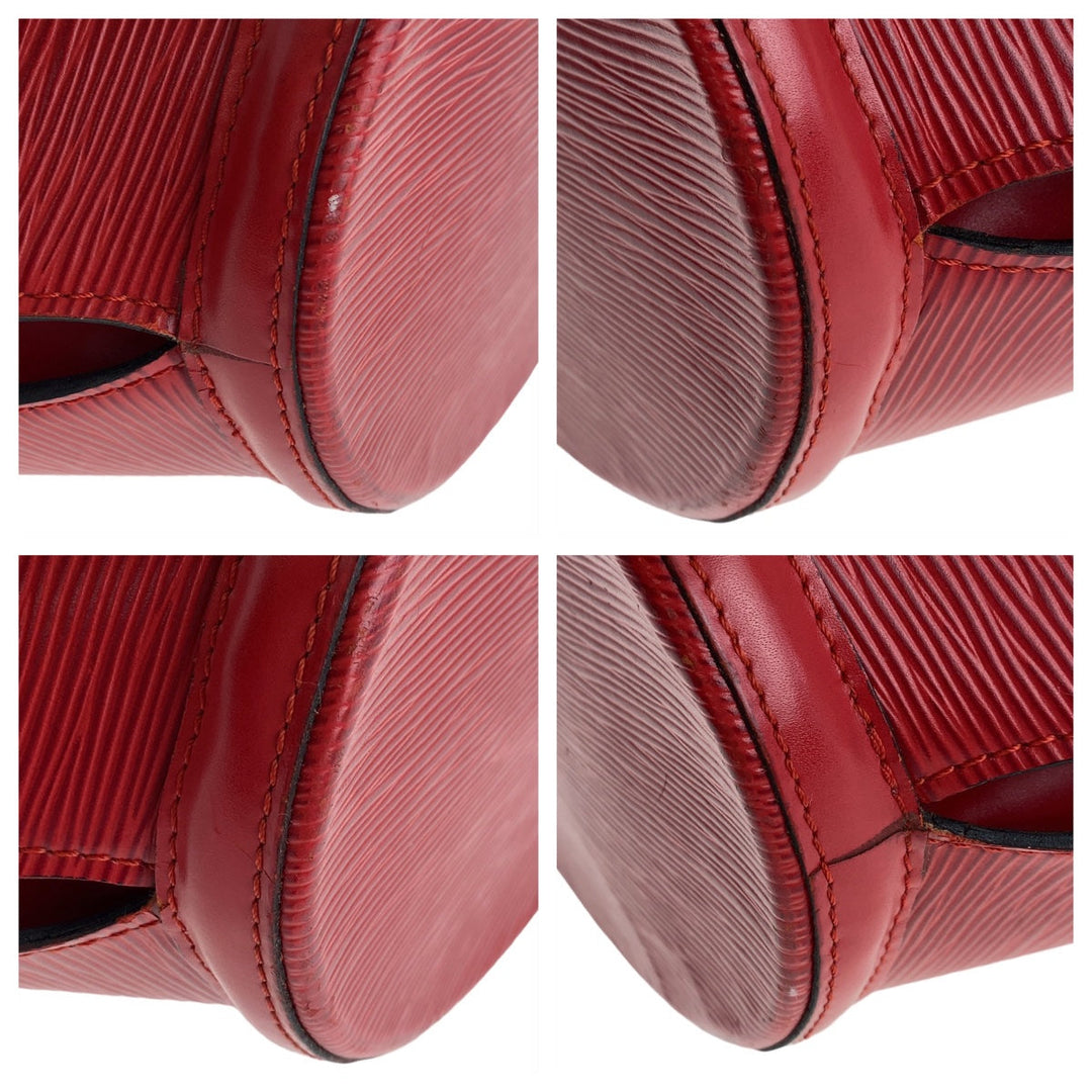 LOUIS VUITTON Tote Bag M52277 Epi Leather Castilian Red GoldMetal Tote Bag Shoulder Bag Epi Sun jack Women Used Authentic