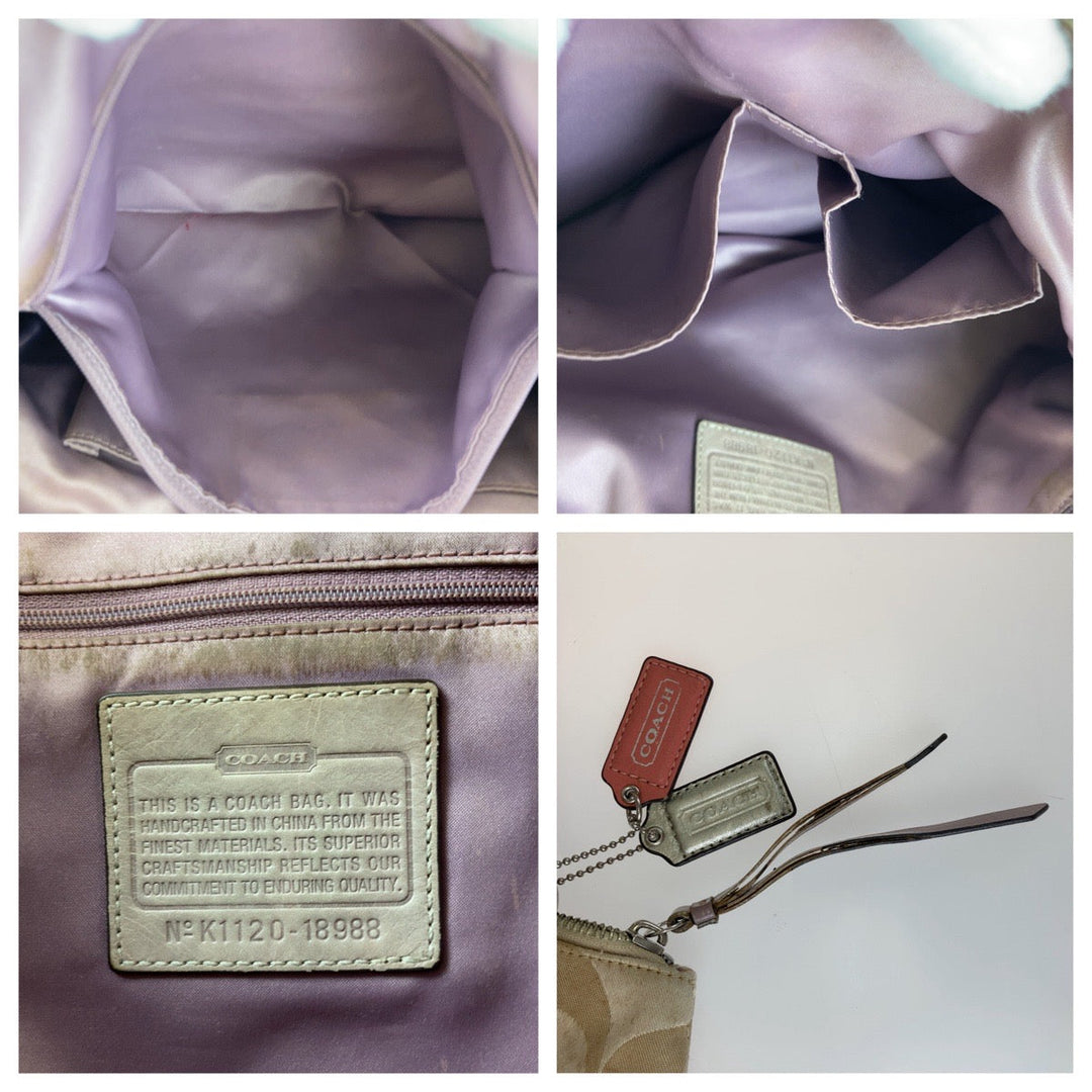 COACH Tote Bag canvas beige Signature