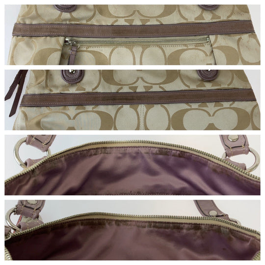 COACH Tote Bag canvas beige Signature