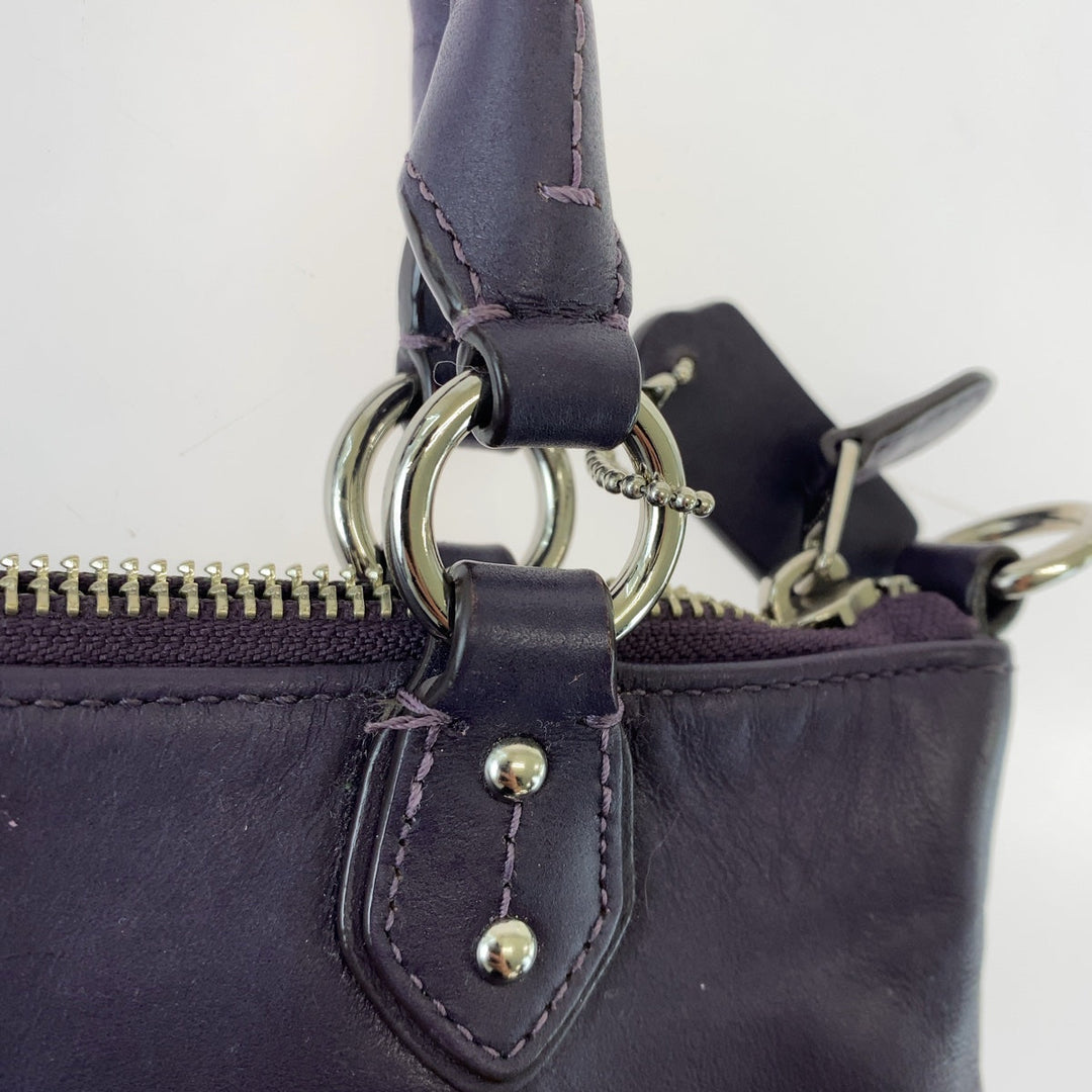 COACH Tote Bag leather purple Colette