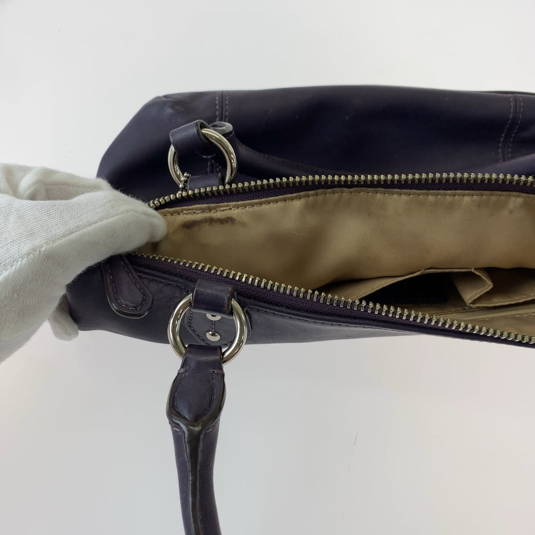 COACH Tote Bag leather purple Colette