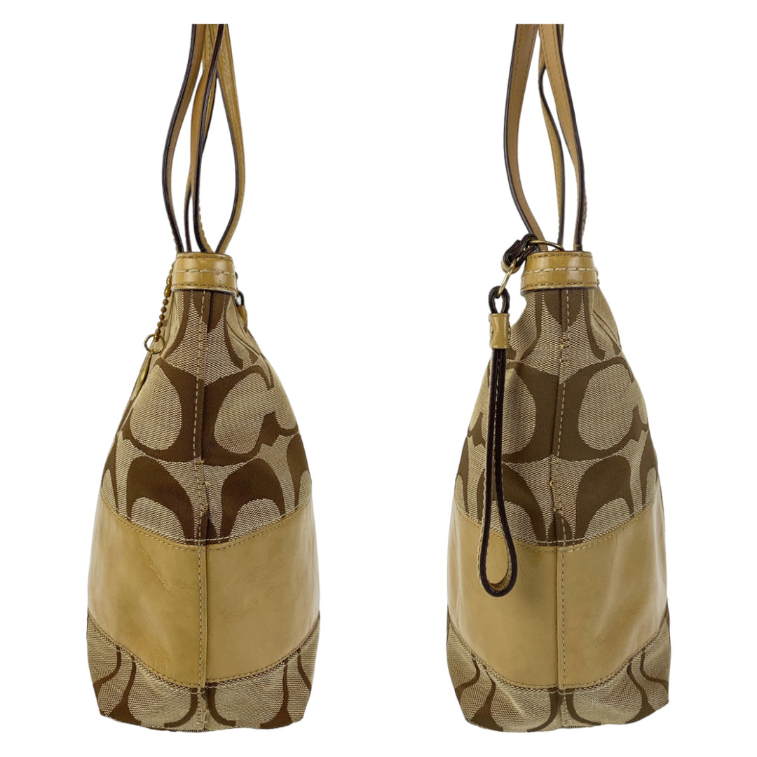 COACH Tote Bag canvas beige Signature