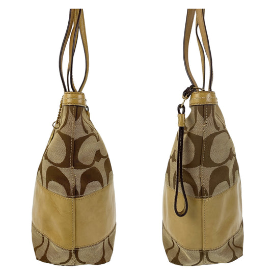 COACH Tote Bag canvas beige Signature
