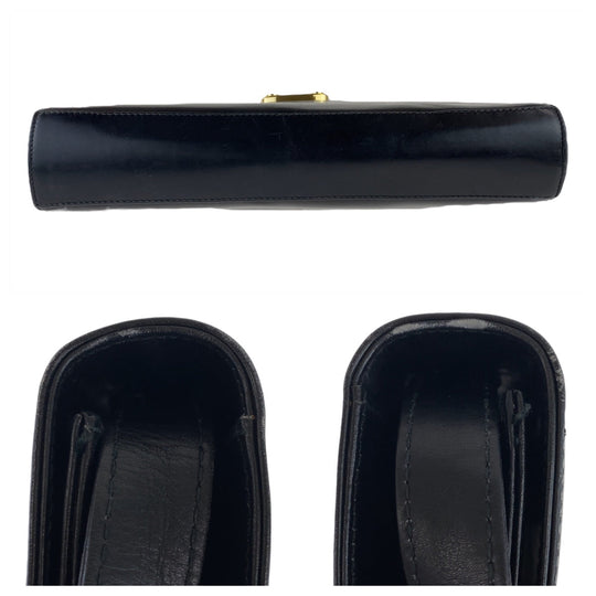 GUCCI Shoulder Bag 004.33.0450 leather Black GoldMetal Crossbody Shoulder Bag Pochette Old Gucci Ready lock Women Used Authentic